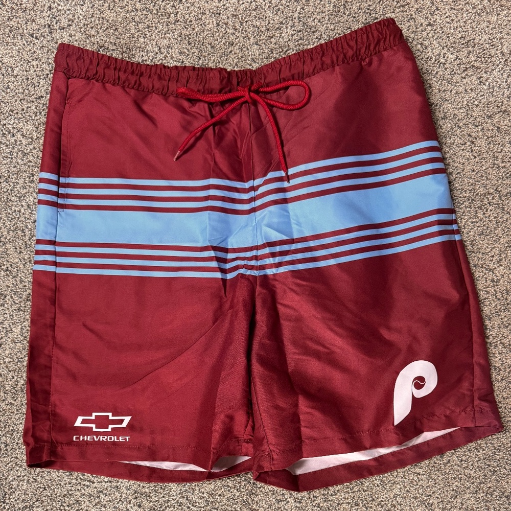 Philadelphia Phillies Men Swim Trunks 2XL Stadium Giveaway Chevrolet New
